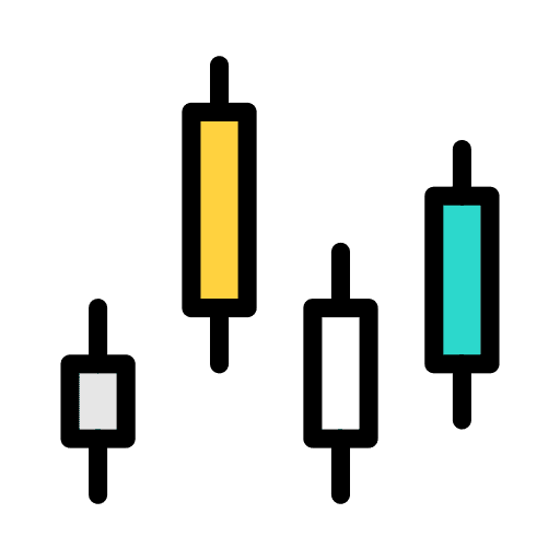 Candlestick chart graph graphic forex icon