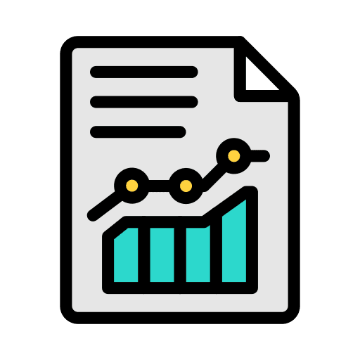 Analysis document sheet business report icon Analysis document sheet business report icon