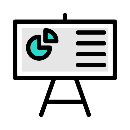 Report business and finance pie chart board icon Report business and finance pie chart board icon