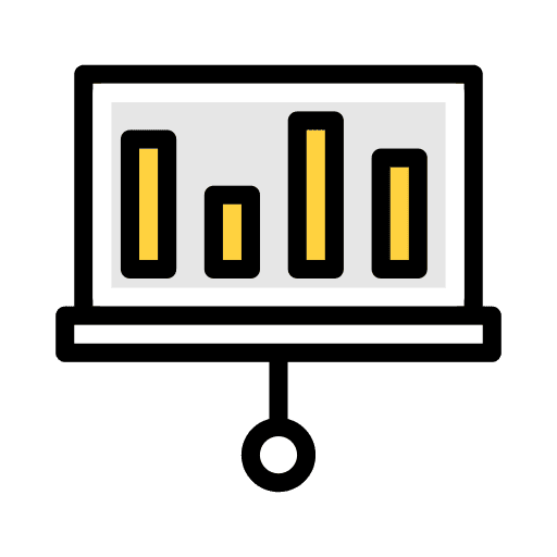 Report business and finance presentation board icon Report business and finance presentation board icon