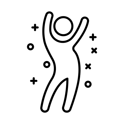Dance happy pictogram people icon
