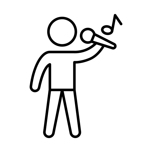 Singer pictogram singer sing icon
