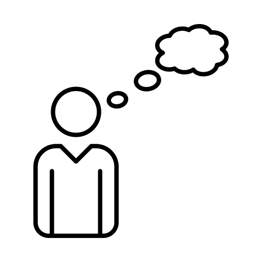 Thinking people thinking man icon