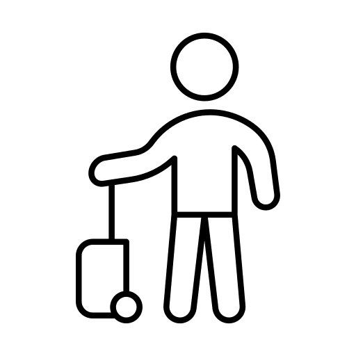 Travel people traveller pictogram icon