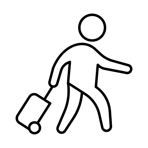 Trip vacation pictogram journey icon
