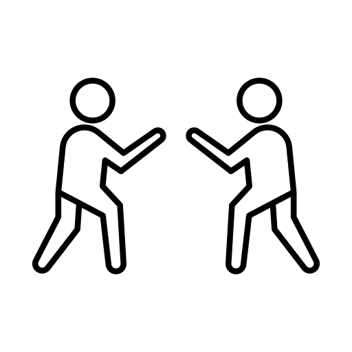 Fight stick man fight people icon