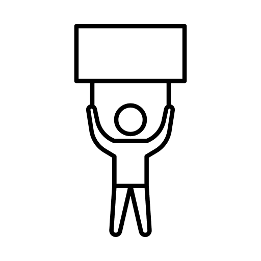 Protest pictogram human rights protest icon