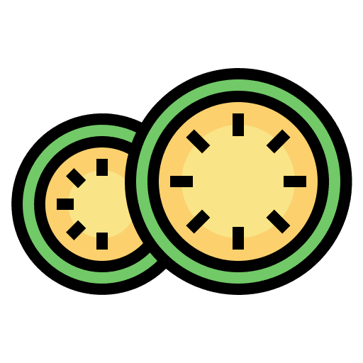 Cucumber slice spa and relax treatment facial icon