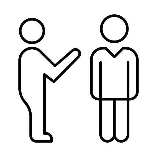 Meeting pictogram talk consultant icon