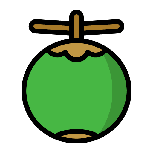 Coconut vegetarian coconut food and restaurant icon