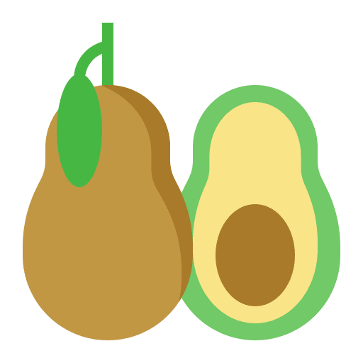 Avocado vegan healthy fruit icon