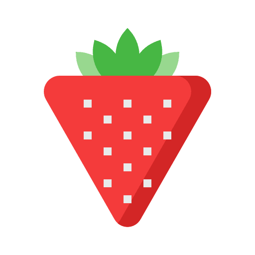Strawberry organic vegetarian vegan icon