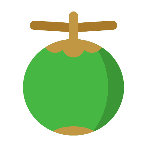 Coconut summer fruit vegetarian icon