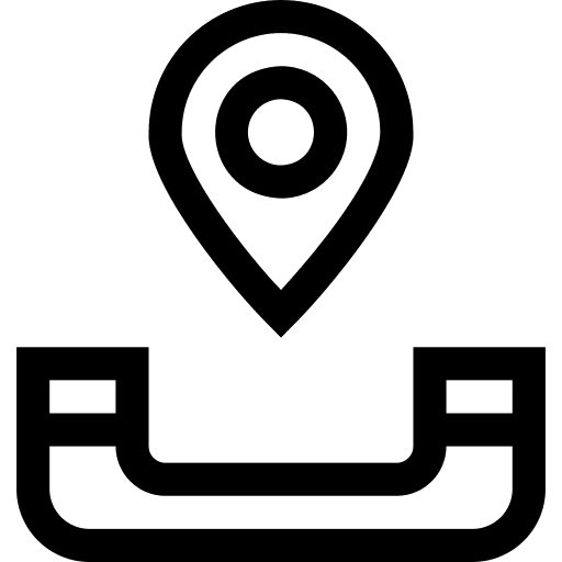 Telephone communications maps and location telephone icon