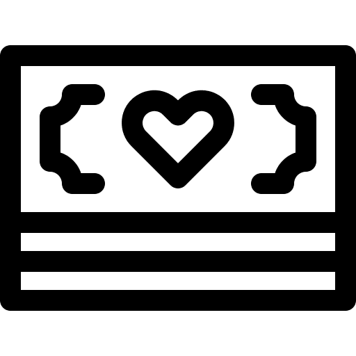 Money finance love charity icon
