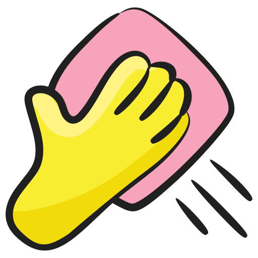 Dusting furniture and household home services dusting icon
