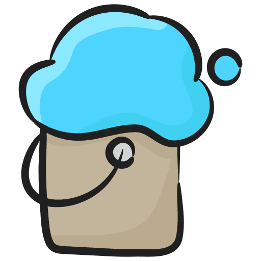 Bucket bucket housekeeping brushing icon