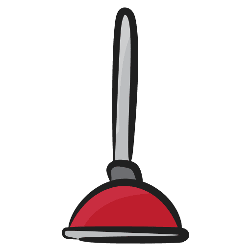 Plunger suction construction and tools bathroom icon