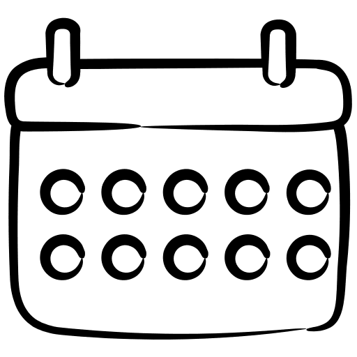 Calendar time and date organization calendar icon