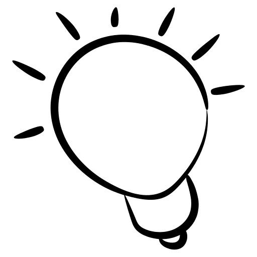 Idea bulb electronics invention icon