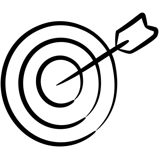 Target arrow marketing objectives icon