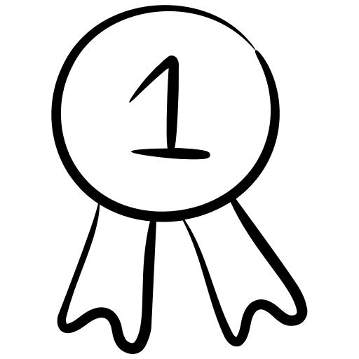 First prize position winner award icon