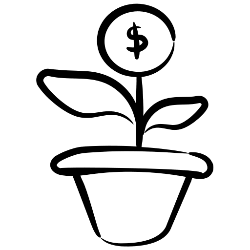 Plant income plant growth icon