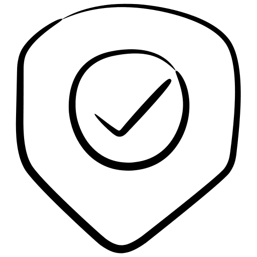 Shield check lock security icon