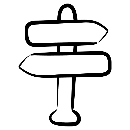 Signpost arrow signaling signpost icon