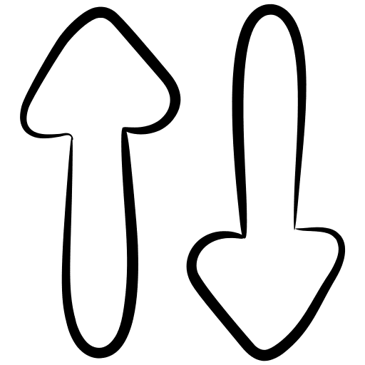Arrows direction up down arrows icon