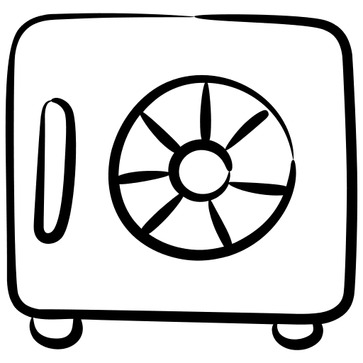 Money box safebox strongbox business and finance icon