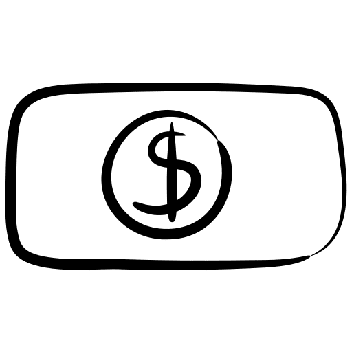 Banknote currency commerce money icon