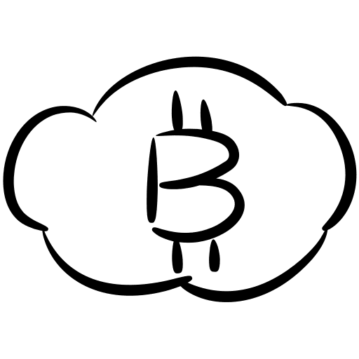 Cloud banking bitcoin cloud computing bitcoin up icon