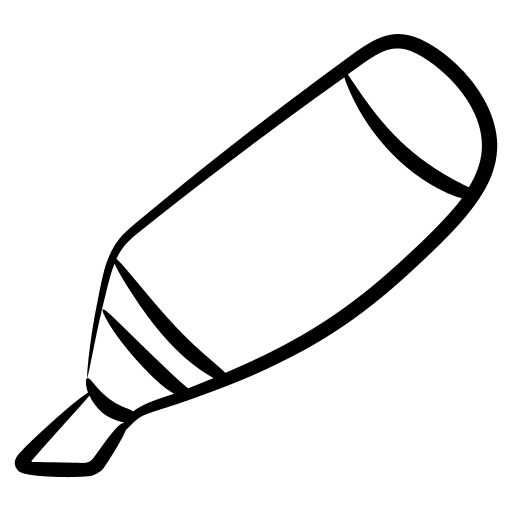 Highlighter stationery office material education icon