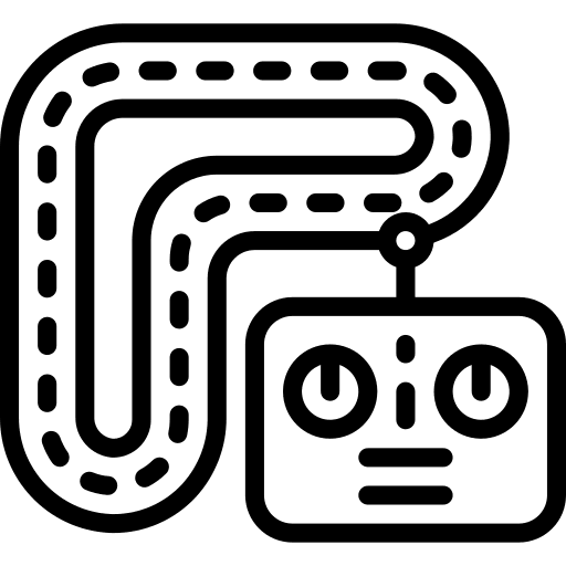 Track race car transportation icon