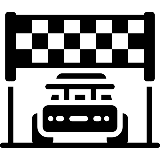 Flag transportation signal car icon