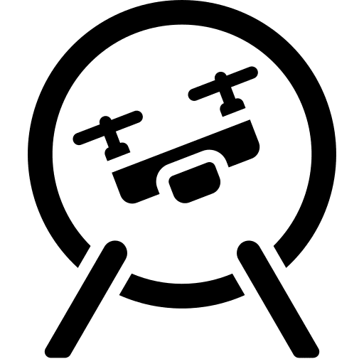 Drone flying control transportation icon Drone flying control transportation icon