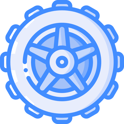 Wheel rim transportation tire icon