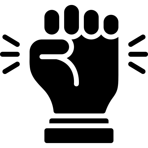 Fist empowerment hand hands and gestures icon