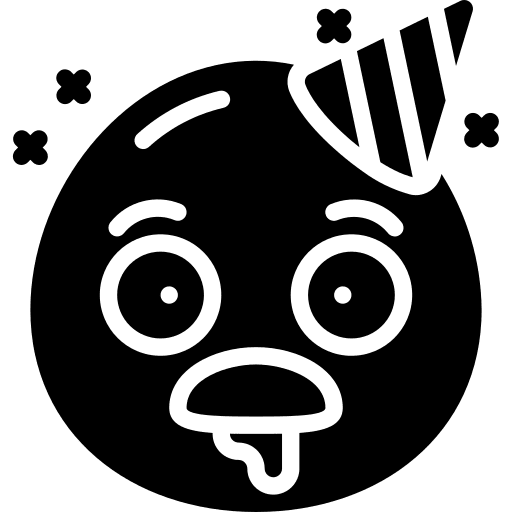Dazed hat smileys face icon