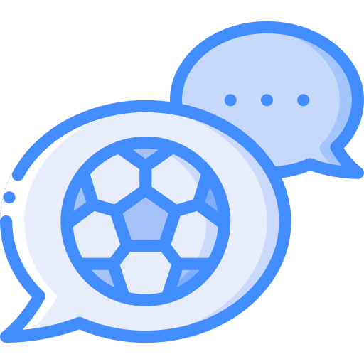 Chat bubble ball talk football icon Chat bubble ball talk football icon