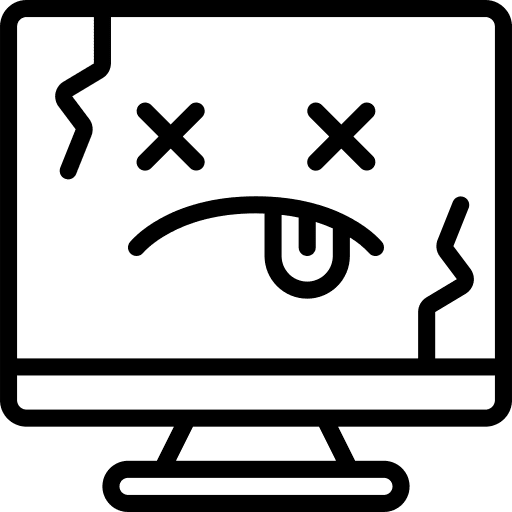 Computer dead computer electronics icon