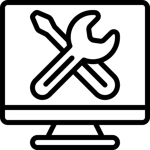 Repair tools electronics desktop computer icon