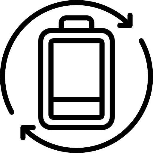 Low battery replace low battery circular arrows icon