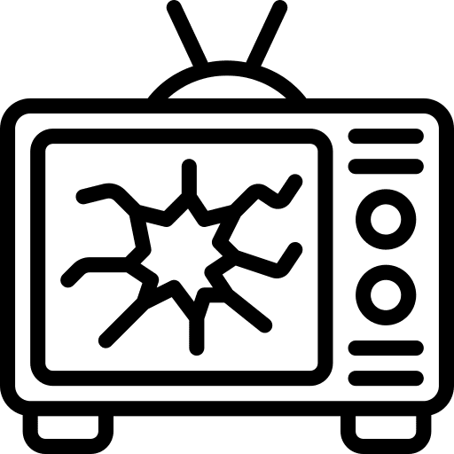 Broken electronics broken screen icon