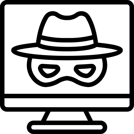 Hacker cyber security cybercrime threat icon