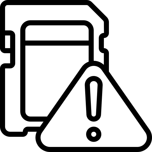 Memory card sd card error electronics icon