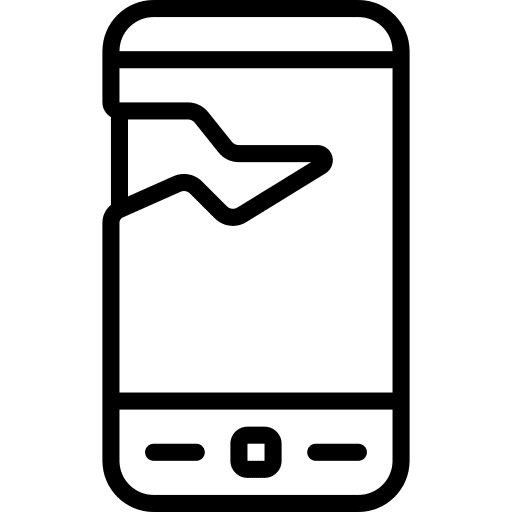 Smartphone mobile cracked phone icon