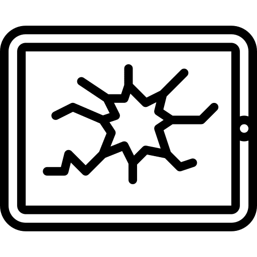 Tablet broken electronics touch screen icon