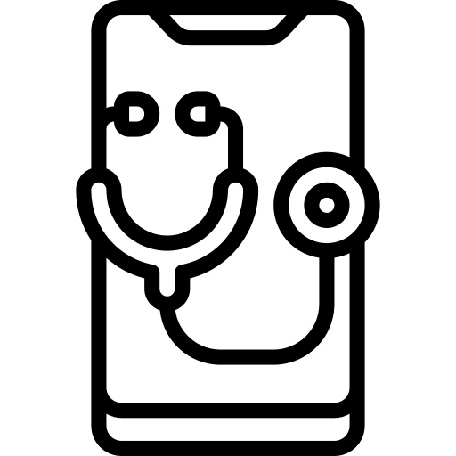 Phonendoscope mobile phone phonendoscope electronics icon